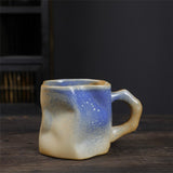 Twisted Ceramic Mug Coffee Cup Niche Special-shaped Tea Cup Colorful Coarse Pottery Creative Mugs Coffee Cups acacuss