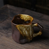 Twisted Ceramic Mug Coffee Cup Niche Special-shaped Tea Cup Colorful Coarse Pottery Creative Mugs Coffee Cups acacuss