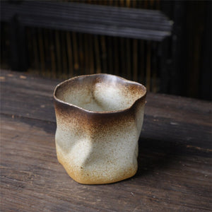 Twisted Ceramic Mug Coffee Cup Niche Special-shaped Tea Cup Colorful Coarse Pottery Creative Mugs Coffee Cups acacuss