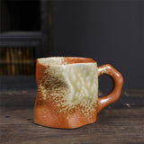 Twisted Ceramic Mug Coffee Cup Niche Special-shaped Tea Cup Colorful Coarse Pottery Creative Mugs Coffee Cups acacuss