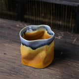 Twisted Ceramic Mug Coffee Cup Niche Special-shaped Tea Cup Colorful Coarse Pottery Creative Mugs Coffee Cups acacuss