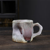 Twisted Ceramic Mug Coffee Cup Niche Special-shaped Tea Cup Colorful Coarse Pottery Creative Mugs Coffee Cups acacuss
