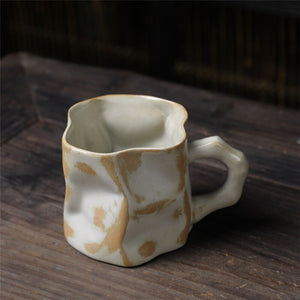 Twisted Ceramic Mug Coffee Cup Niche Special-shaped Tea Cup Colorful Coarse Pottery Creative Mugs Coffee Cups acacuss