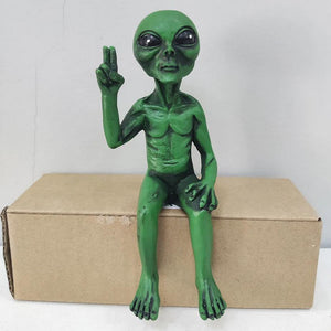 UFO Alien Cute Statue Sculpture Halloween Decor for Outdoor Garden Home Desk Organizer Office Accessories Party Decor Kids Gifts acacuss