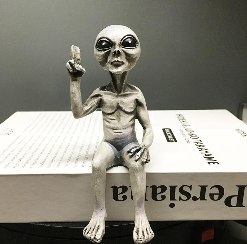 UFO Alien Cute Statue Sculpture Halloween Decor for Outdoor Garden Home Desk Organizer Office Accessories Party Decor Kids Gifts acacuss