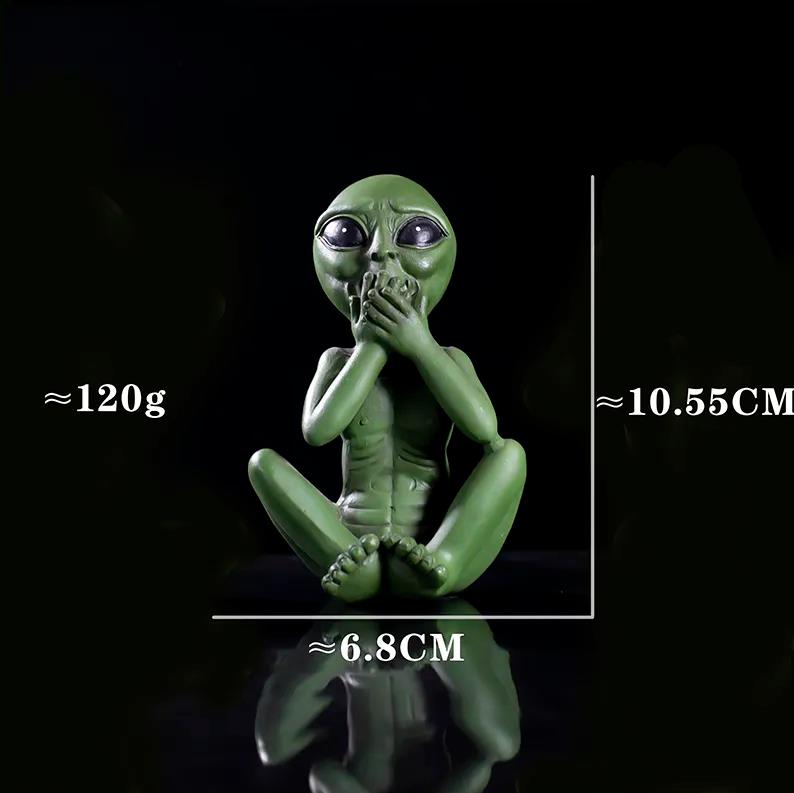 UFO Alien Cute Statue Sculpture Halloween Decor for Outdoor Garden Home Desk Organizer Office Accessories Party Decor Kids Gifts acacuss