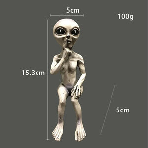UFO Alien Cute Statue Sculpture Halloween Decor for Outdoor Garden Home Desk Organizer Office Accessories Party Decor Kids Gifts acacuss