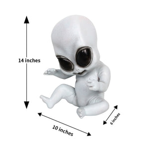 UFO Alien Kids Cute Statue Sculpture Big Size Large Halloween figures Decor for Home Desk Organizer Office Accessories Doll Gift acacuss