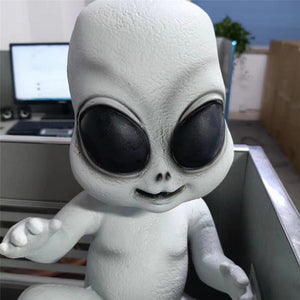 UFO Alien Kids Cute Statue Sculpture Big Size Large Halloween figures Decor for Home Desk Organizer Office Accessories Doll Gift acacuss