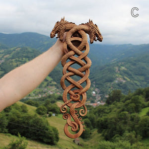2023 Unique Dragon Decor Resin Simulation Dragon Statue Wall Hanging for Courtyard Garden Home Decoration Craft Double Dragon acacuss