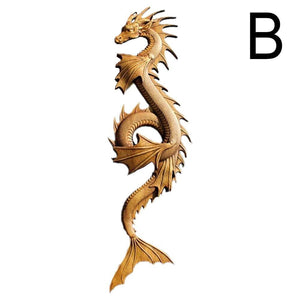 2023 Unique Dragon Decor Resin Simulation Dragon Statue Wall Hanging for Courtyard Garden Home Decoration Craft Double Dragon acacuss