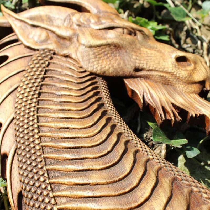 2023 Unique Dragon Decor Resin Simulation Dragon Statue Wall Hanging for Courtyard Garden Home Decoration Craft Double Dragon acacuss