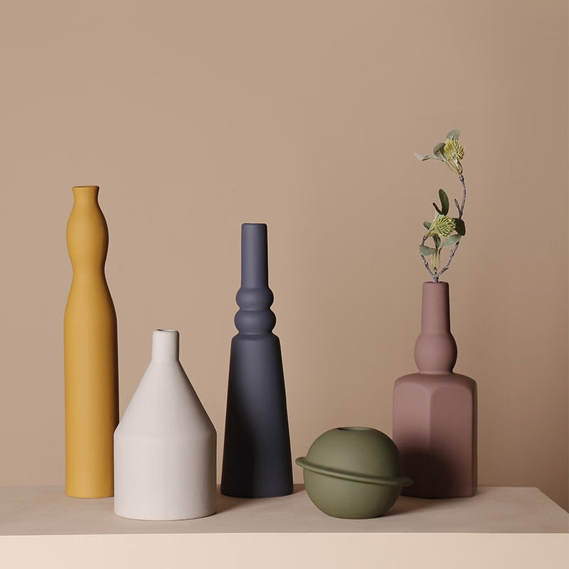 Unique Handmade Nordic Colorful vase for Bookshelf Home Decor or housewarming new home gift - ACACUSS