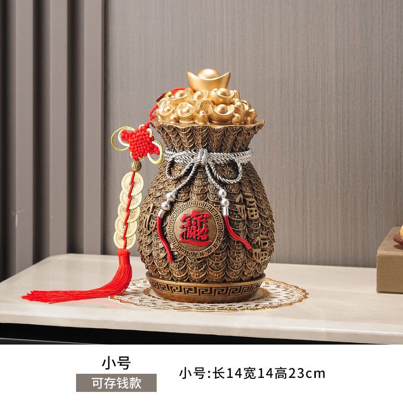 Unique Piggy Bank Chinese Cornucopan Resin Money Storage Jar Lucky Feng Shui Ornaments Ultra-large Capacity Only In But Not Out acacuss