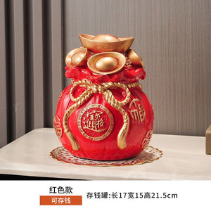 Unique Piggy Bank Chinese Cornucopan Resin Money Storage Jar Lucky Feng Shui Ornaments Ultra-large Capacity Only In But Not Out acacuss