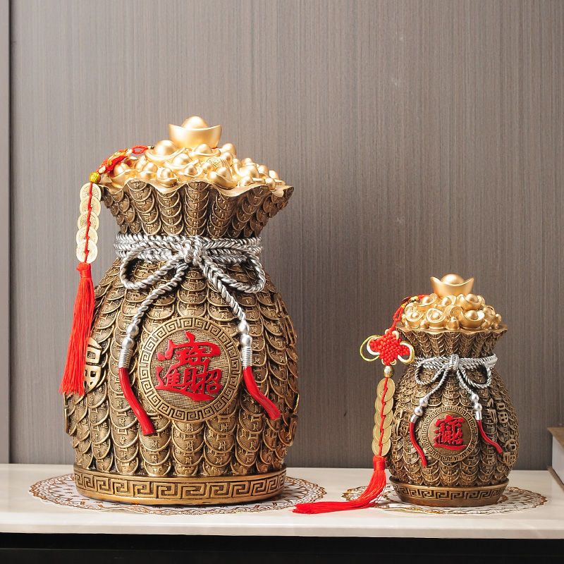 Unique Piggy Bank Chinese Cornucopan Resin Money Storage Jar Lucky Feng Shui Ornaments Ultra-large Capacity Only In But Not Out acacuss