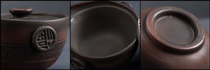 Unique Teaware Purple pottery Fashionable Ceramic Travel Tea Set Portable 2 Tea Cups and Teapot - acacuss