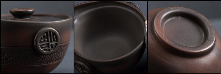 Unique Teaware Purple pottery Fashionable Ceramic Travel Tea Set Portable 2 Tea Cups and Teapot - acacuss