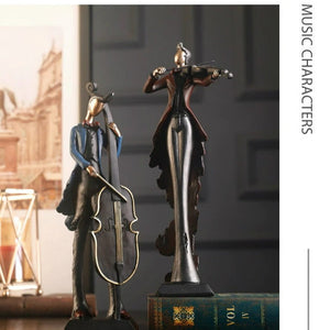 ACACUSS Unique bookshelf Decor Music Art Character Model Statue Creative Living Room Decoration Wine Cabinet Ornaments Figurine - ACACUSS
