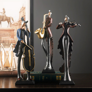 Unique bookshelf Decor Music Art Character Model Statue Creative Living Room Decoration Wine Cabinet Ornaments Figurine - acacuss