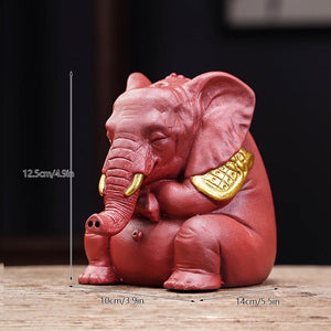 VILEAD Ceramic Bull Statue Animal Backflow Incense Burner Figurine Geometric Cattle Sculpture Home Office Desktop Decoration acacuss