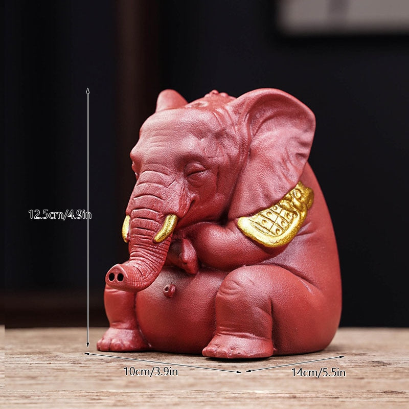 VILEAD Ceramic Bull Statue Animal Backflow Incense Burner Figurine Geometric Cattle Sculpture Home Office Desktop Decoration acacuss