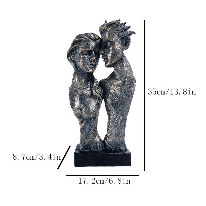 VILEAD Retro Resin Mask Statue Nordic Couple Face Statuette Home Interior Decor TV Cabinet Bookcase Office Decoration Craft Gift acacuss