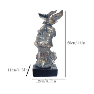 VILEAD Retro Resin Mask Statue Nordic Couple Face Statuette Home Interior Decor TV Cabinet Bookcase Office Decoration Craft Gift acacuss