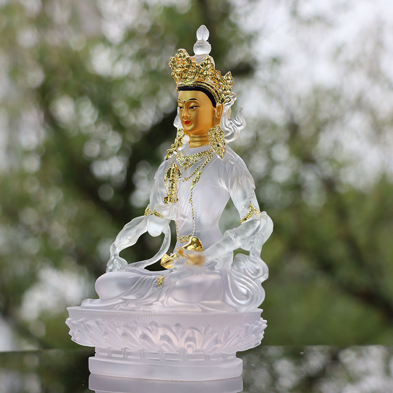 Vajra's グリーン ターラ 富の神 長寿仏 宝崇拝の神 ホーム 樹脂 装飾 