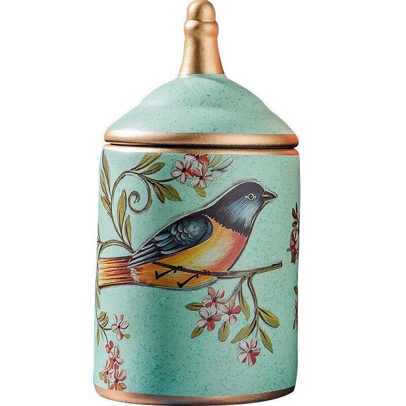 ACACUSS Kitchen Vintage Storage cookie & Sugar jar | Retro Stoneware | Ceramic Airtight pot Gong Fu | Candy Can | Tea Ceremony Accessories - ACACUSS