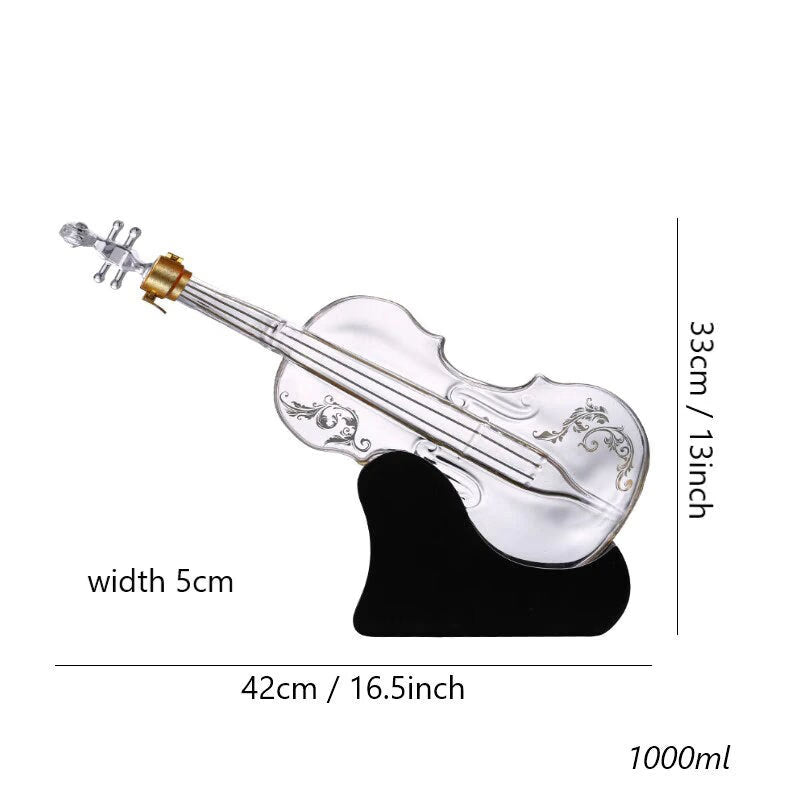 Violin Whiskey Scotch Decanter Set Best for whiskey gift Vintage Blower - acacuss