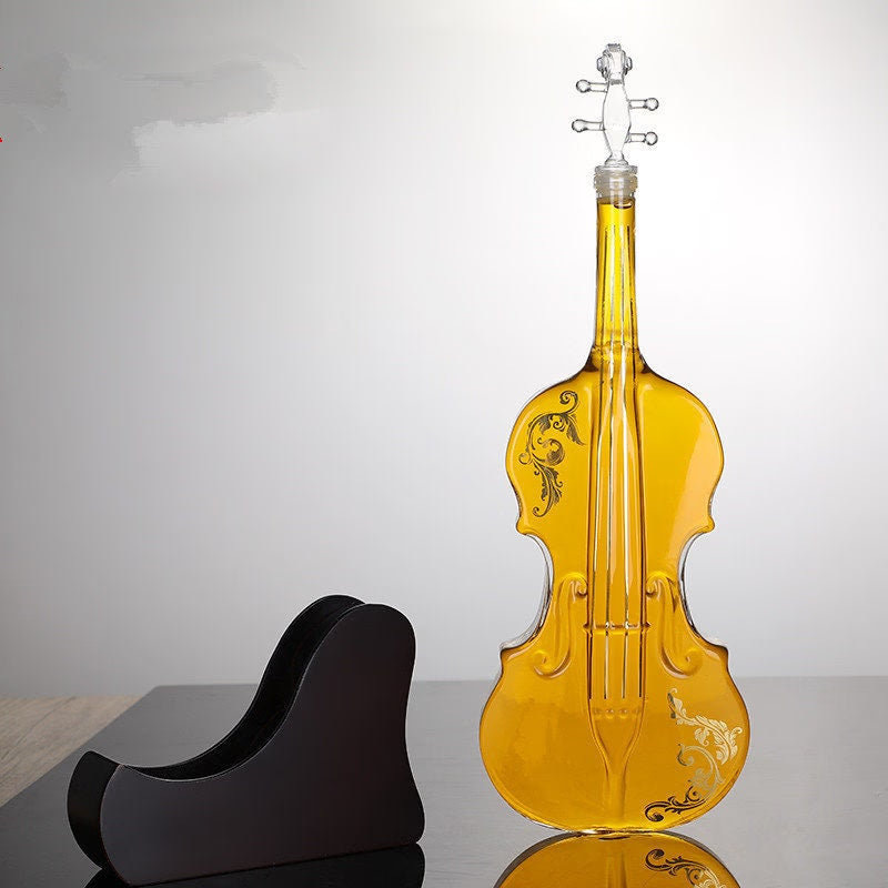 Violin Whiskey Scotch Decanter Set Best for whiskey gift Vintage Blower - acacuss