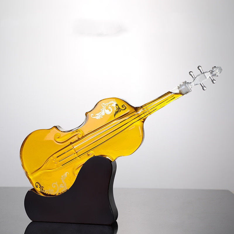 Violin Whiskey Scotch Decanter Set Best for whiskey gift Vintage Blower - acacuss
