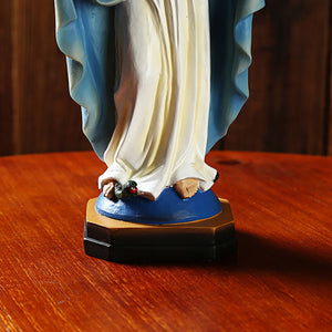 Virgin Mary Statue 8.8 Our Lady Of Grace Sculpture Virgin Mary Blessed Statue Resin Figurine Mother Madonna Catholic Religious acacuss