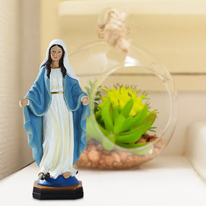 Virgin Mary Statue 8.8 Our Lady Of Grace Sculpture Virgin Mary Blessed Statue Resin Figurine Mother Madonna Catholic Religious acacuss