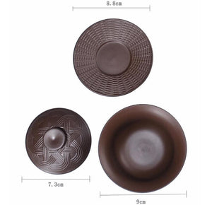 Weave Gaiwan Purple Clay Tea Tureen Handmade Health Zisha Teaware Office Tea Ceremony Puer Oolong Tea Teapots Big Tea Bowl acacuss