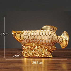 Wedding Decor Crafts Ceramic Creative Room Decoration Handicraft Gold Animal Porcelain Figurines Decorations acacuss