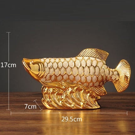 Wedding Decor Crafts Ceramic Creative Room Decoration Handicraft Gold Animal Porcelain Figurines Decorations acacuss
