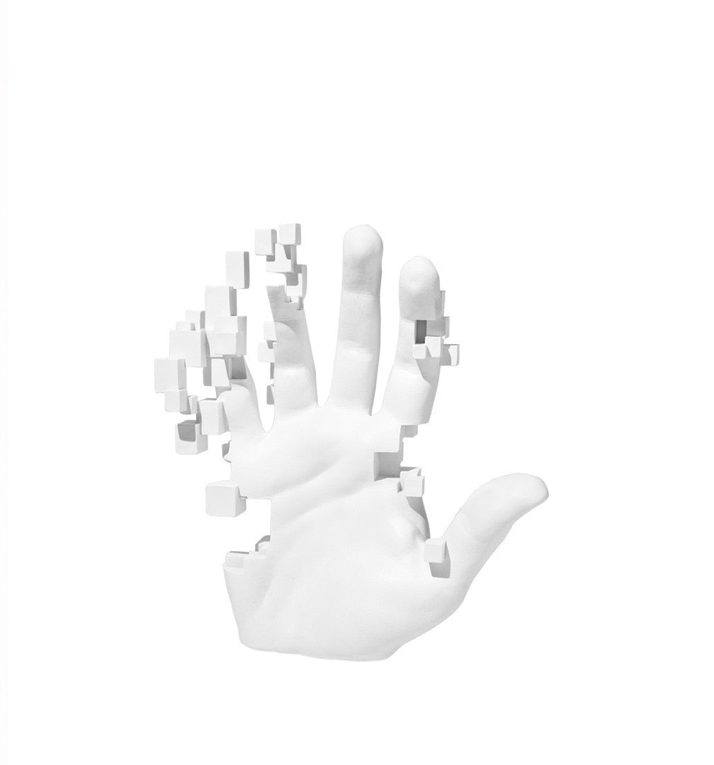 White Artistic Hand Art Body Statue Abstract Sculptures Modern Simplicity Home Decorations Living Room Bookcase Room Mesa Decor acacuss