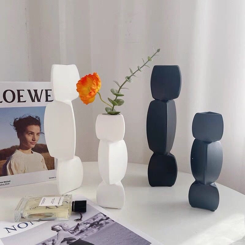 Modern Minimalist Decorative Ornaments Living Room Flower Arrangement - mid century modern decor vases - Table centerpiece housewarming Gift - ACACUSS