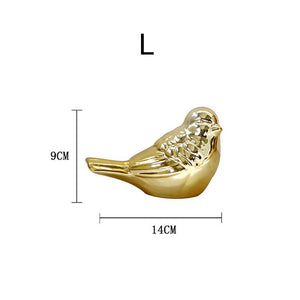 White Porcelain Birds Desktop Ornaments Home Decorations Nordic Ceramic Home Crafts Gold Silver Magpie Bird Decoration acacuss