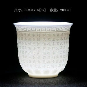White Porcelain Heart Classics Cup Goat FatJade Personal Cup Tea Set Ceramic Host Cup Sample Tea Cup Kung FuTeaCupSingleCupSmall acacuss