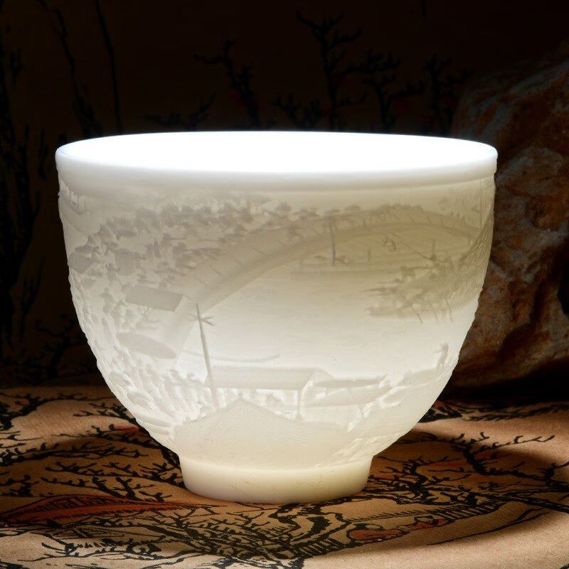White Porcelain Heart Classics Cup Goat FatJade Personal Cup Tea Set Ceramic Host Cup Sample Tea Cup Kung FuTeaCupSingleCupSmall acacuss