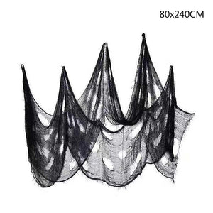 White Stretchy Cobweb Artificial Spider Web Halloween Decoration Scary Party Scene Props Horror House Home Decora Accessories acacuss