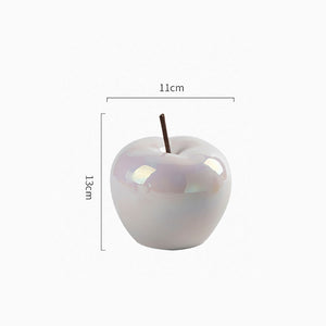 Wine Cabinet Christmas Decorations 2022 Modern Simple LED Translucent Apple Ornaments Household Ceramics Living Room Crafts Home acacuss