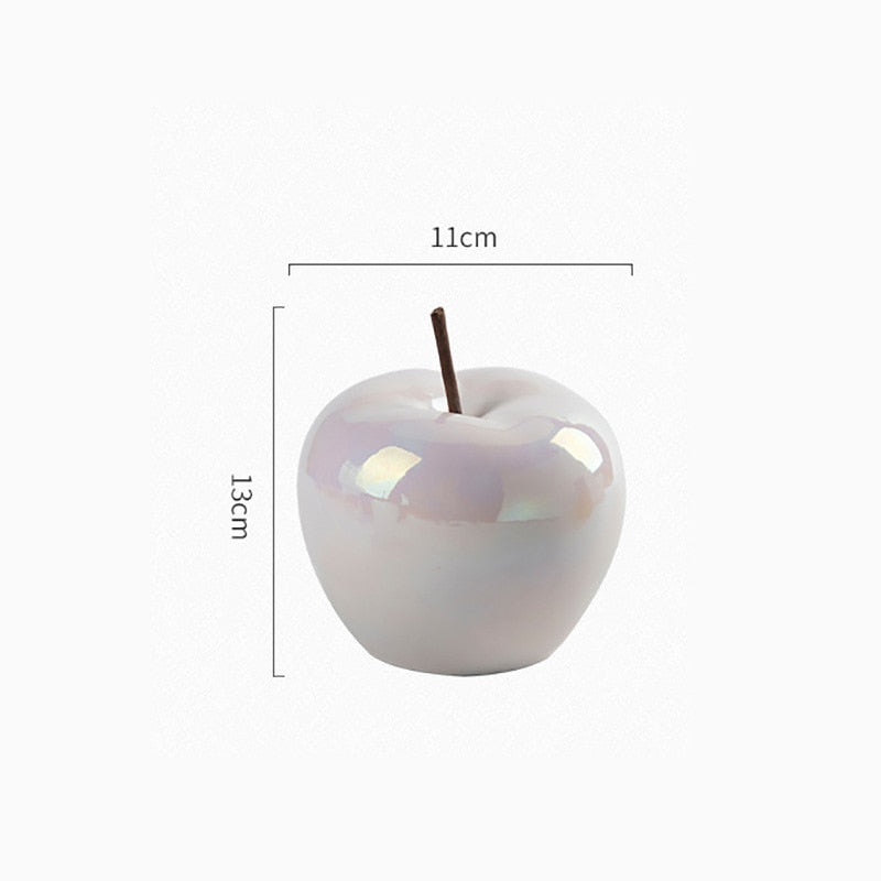 Wine Cabinet Christmas Decorations 2022 Modern Simple LED Translucent Apple Ornaments Household Ceramics Living Room Crafts Home acacuss