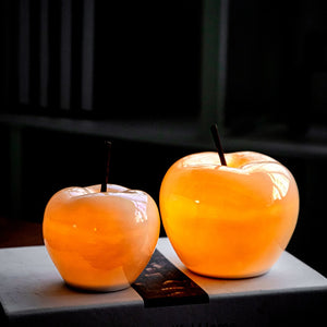 Wine Cabinet Christmas Decorations 2022 Modern Simple LED Translucent Apple Ornaments Household Ceramics Living Room Crafts Home acacuss