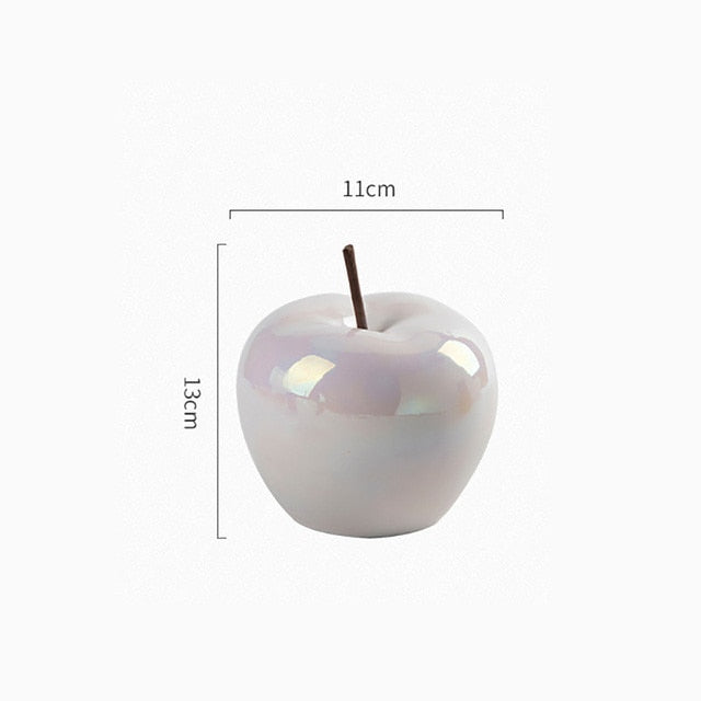 Wine Cabinet Christmas Decorations 2022 Modern Simple LED Translucent Apple Ornaments Household Ceramics Living Room Crafts Home acacuss