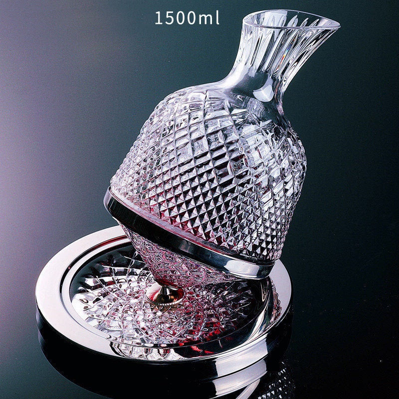 wine decanter aerator Set Best for whiskey gift Vintage Blower Wine Pot Diamond Wine Stopper Glass Decanter Bottle - wine decanter - ACACUSS