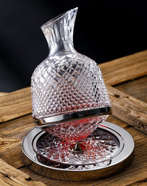 wine decanter aerator Set Best for whiskey gift Vintage Blower Wine Pot Diamond Wine Stopper Glass Decanter Bottle - wine decanter - ACACUSS